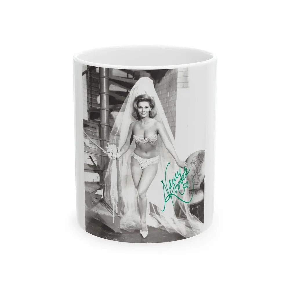 Nancy Kovack #562 (Vintage Female Icon) White Coffee Mug-11oz-Go Mug Yourself