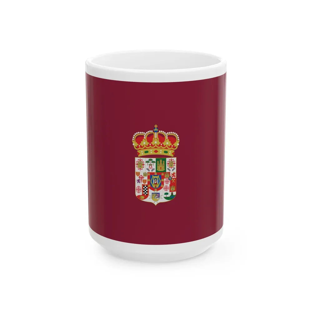 Flag of Ciudad Real Spain - White Coffee Mug-15oz-Go Mug Yourself