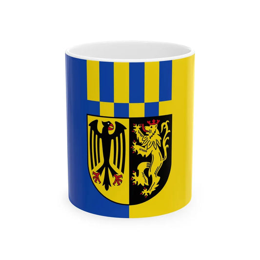 Flag of Rhein Hunsrueck Kreis Germany - White Coffee Mug-11oz-Go Mug Yourself