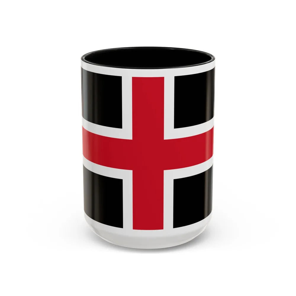 Flag of Durham UK - Accent Coffee Mug-15oz-Black-Go Mug Yourself