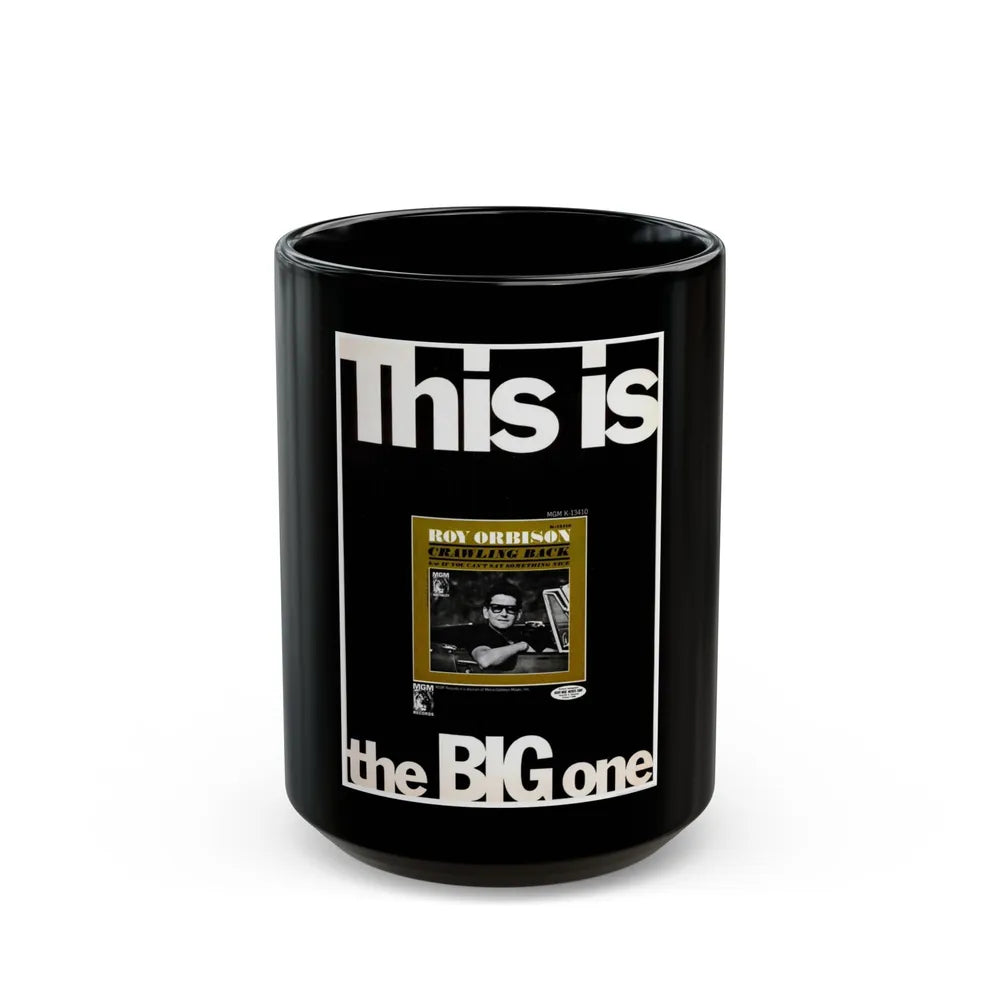 Roy Orbison 1965 (Music Poster) Black Coffee Mug-15oz-Go Mug Yourself