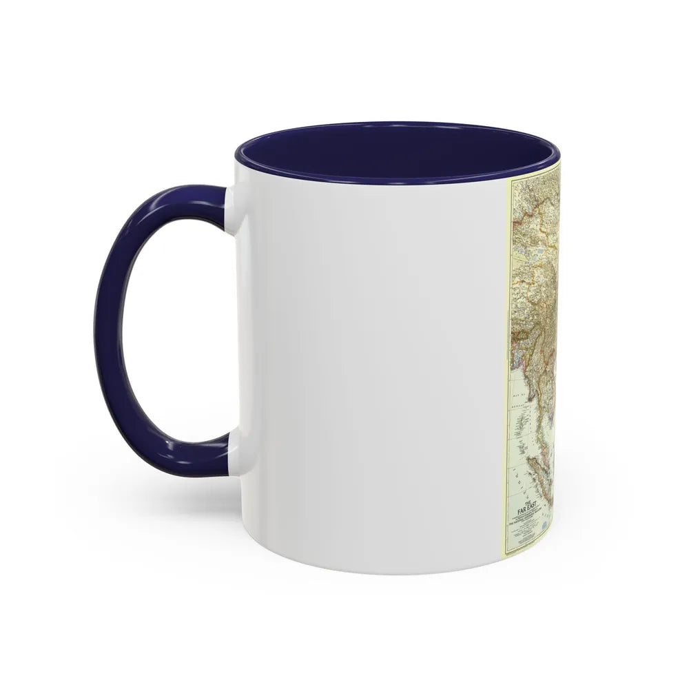 Far East (1952) (Map) Accent Coffee Mug-Go Mug Yourself