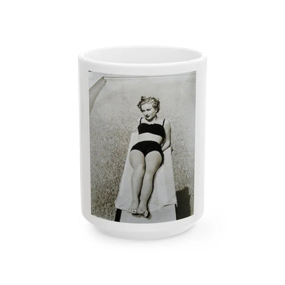 Carol Ohmart #69 (Vintage Female Icon) White Coffee Mug-15oz-Go Mug Yourself