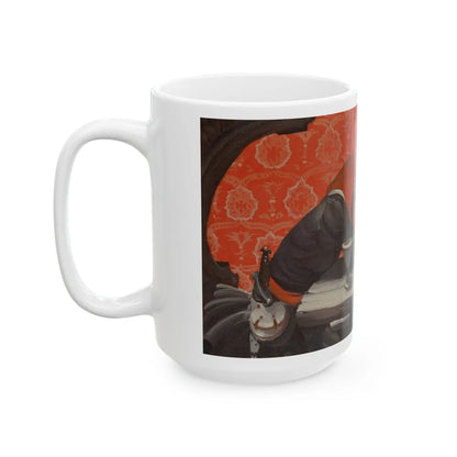 Cavaliers at Table - White Coffee Mug-Go Mug Yourself