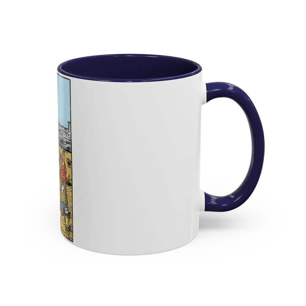 The 6 of Cups (Tarot Card) Accent Coffee Mug-Go Mug Yourself