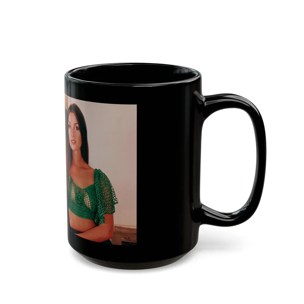 Jane Seymour #02 (Vintage Female Icon) Black Coffee Mug-Go Mug Yourself