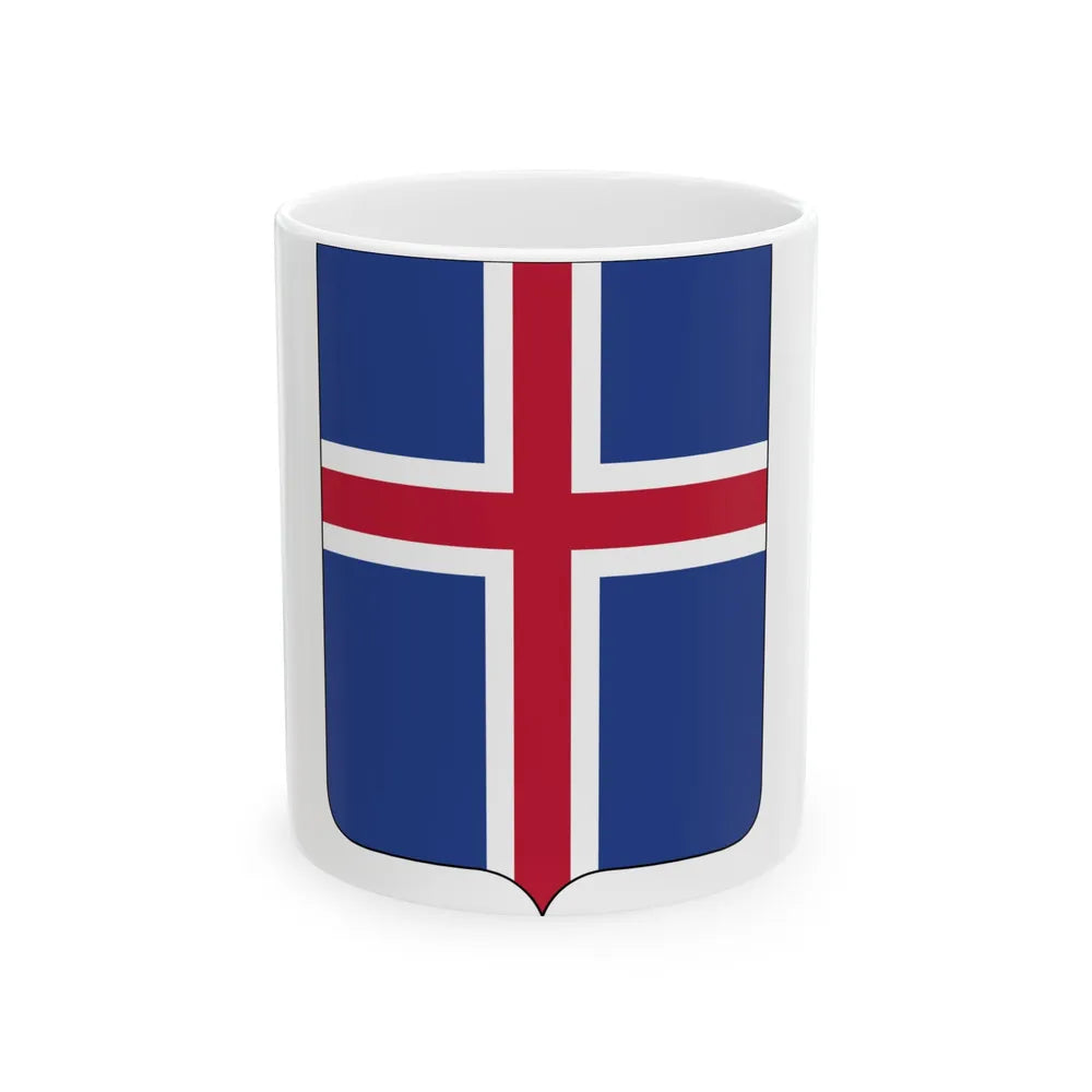 Coat of arms of Iceland 2 - White Coffee Mug-11oz-Go Mug Yourself