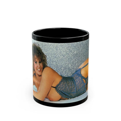 Linda Blair #224 - Topless (Vintage Female Icon) Black Coffee Mug-11oz-Go Mug Yourself