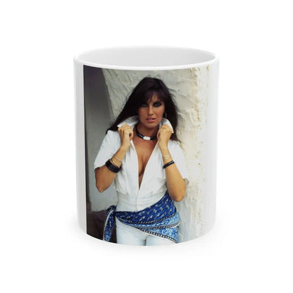 Caroline Munro #331 (Vintage Female Icon) White Coffee Mug-11oz-Go Mug Yourself