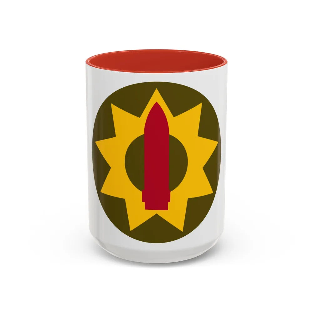 Pacific Coastal Frontier (U.S. Army) Accent Coffee Mug-15oz-Red-Go Mug Yourself