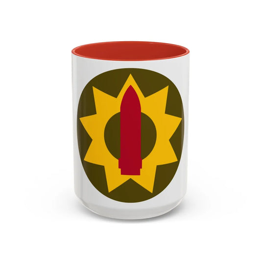 Pacific Coastal Frontier (U.S. Army) Accent Coffee Mug-15oz-Red-Go Mug Yourself