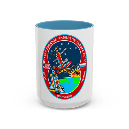 STS 89 (NASA) Accent Coffee Mug-15oz-Light Blue-Go Mug Yourself