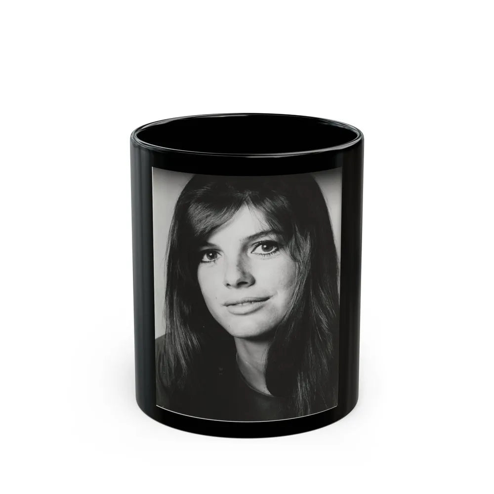 Katharine Ross #103 (Vintage Female Icon) Black Coffee Mug-11oz-Go Mug Yourself