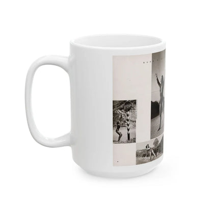 Dawn Richard #70 - [Pages 66 & 67] Including 2 Pages & 7 B&W Photos with Caption from DUDE Mag. '57 (Vintage Female Icon) White Coffee Mug-Go Mug Yourself