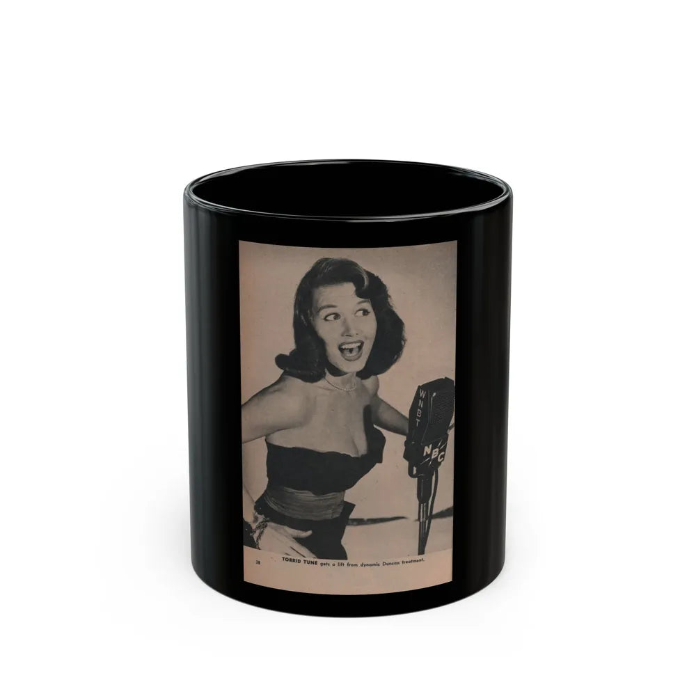 Penny Duncan #49 - [Pages 38] Pages 7 of 7 with, 1 B&W Photo & Caption from PHOTO Digest Mag. May '54 (Vintage Female Icon) Black Coffee Mug-11oz-Go Mug Yourself