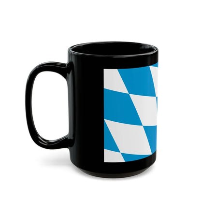 Flag of Bavaria lozengy variant Germany - Black Coffee Mug-Go Mug Yourself