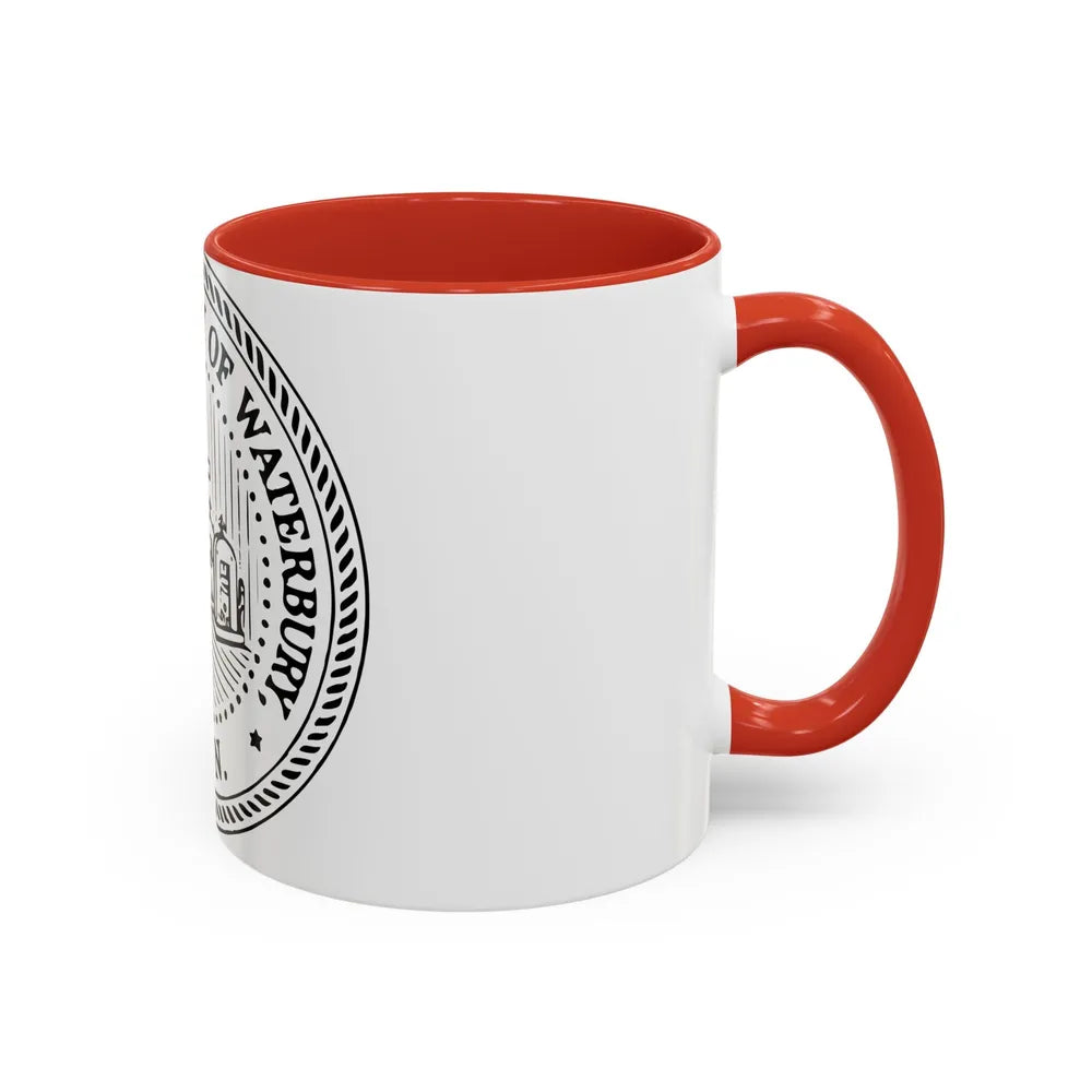 Seal of Waterbury Connecticut - Accent Coffee Mug-Go Mug Yourself