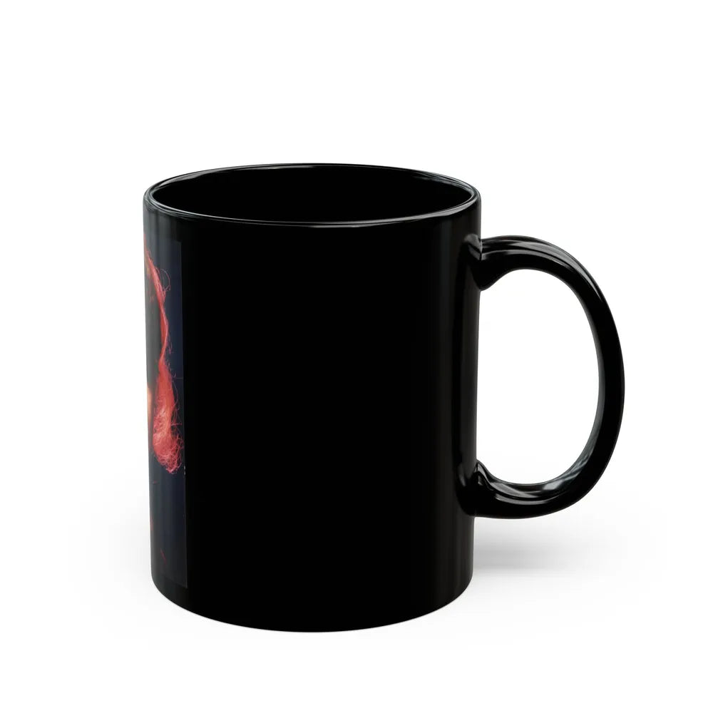 Linda Blair #308 (Vintage Female Icon) Black Coffee Mug-Go Mug Yourself