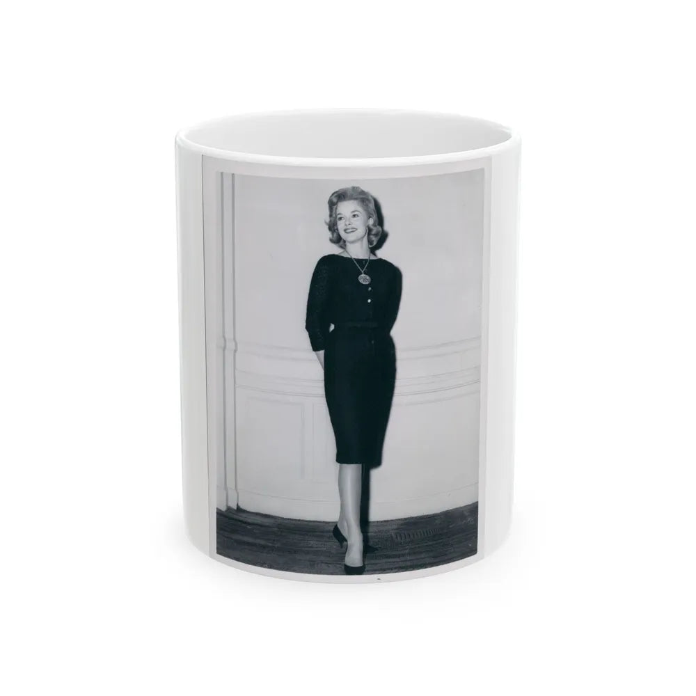 Leslie Parrish #72 (Vintage Female Icon) White Coffee Mug-11oz-Go Mug Yourself