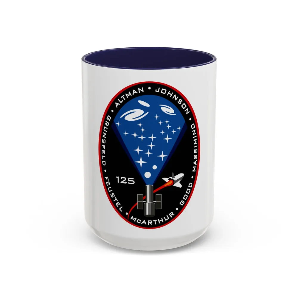 STS 125 (NASA) Accent Coffee Mug-15oz-Navy-Go Mug Yourself