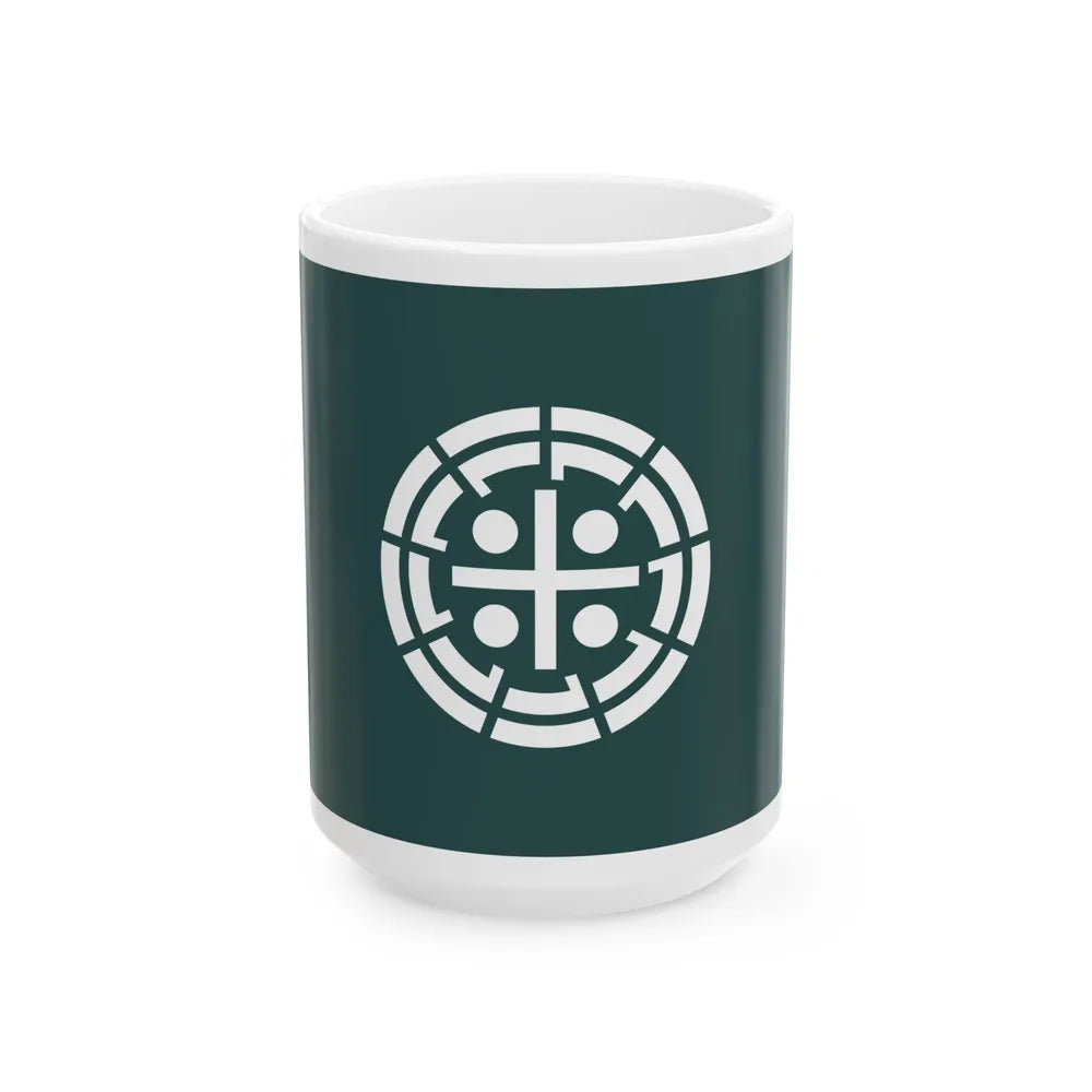 Flag of Kurume Fukuoka Japan - White Coffee Mug-15oz-Go Mug Yourself