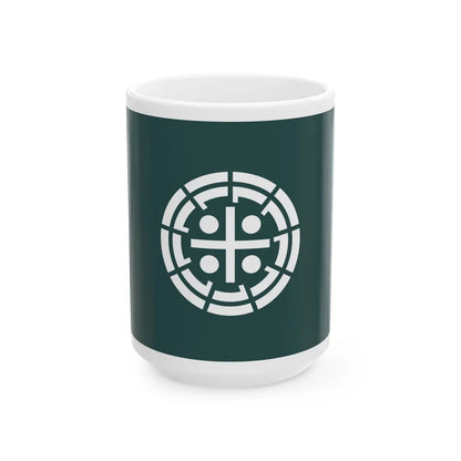 Flag of Kurume Fukuoka Japan - White Coffee Mug-15oz-Go Mug Yourself