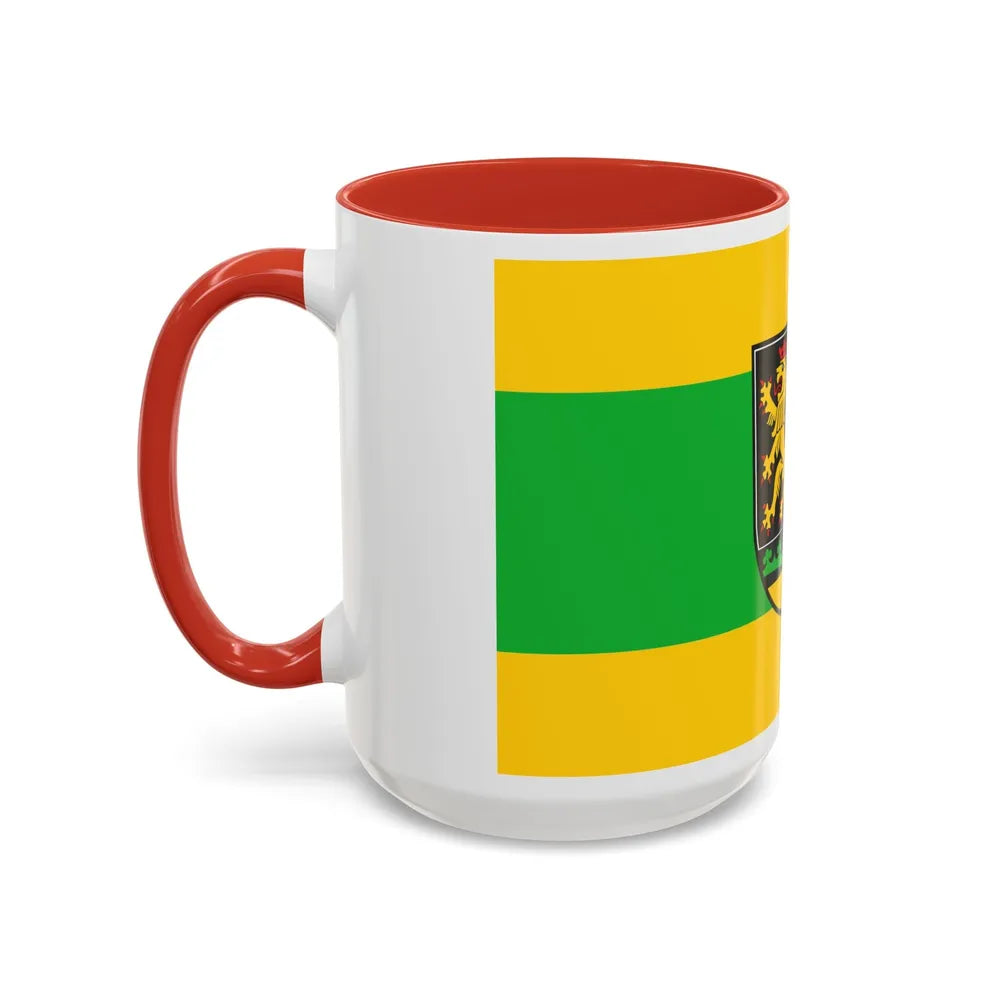 Flag of Greiz Germany - Accent Coffee Mug-Go Mug Yourself