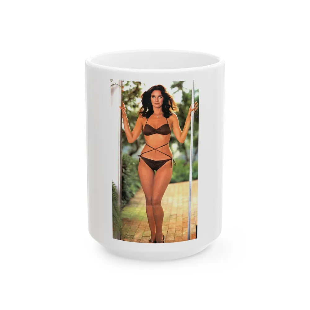 Lynda Carter #153 2 (Vintage Female Icon) White Coffee Mug-15oz-Go Mug Yourself