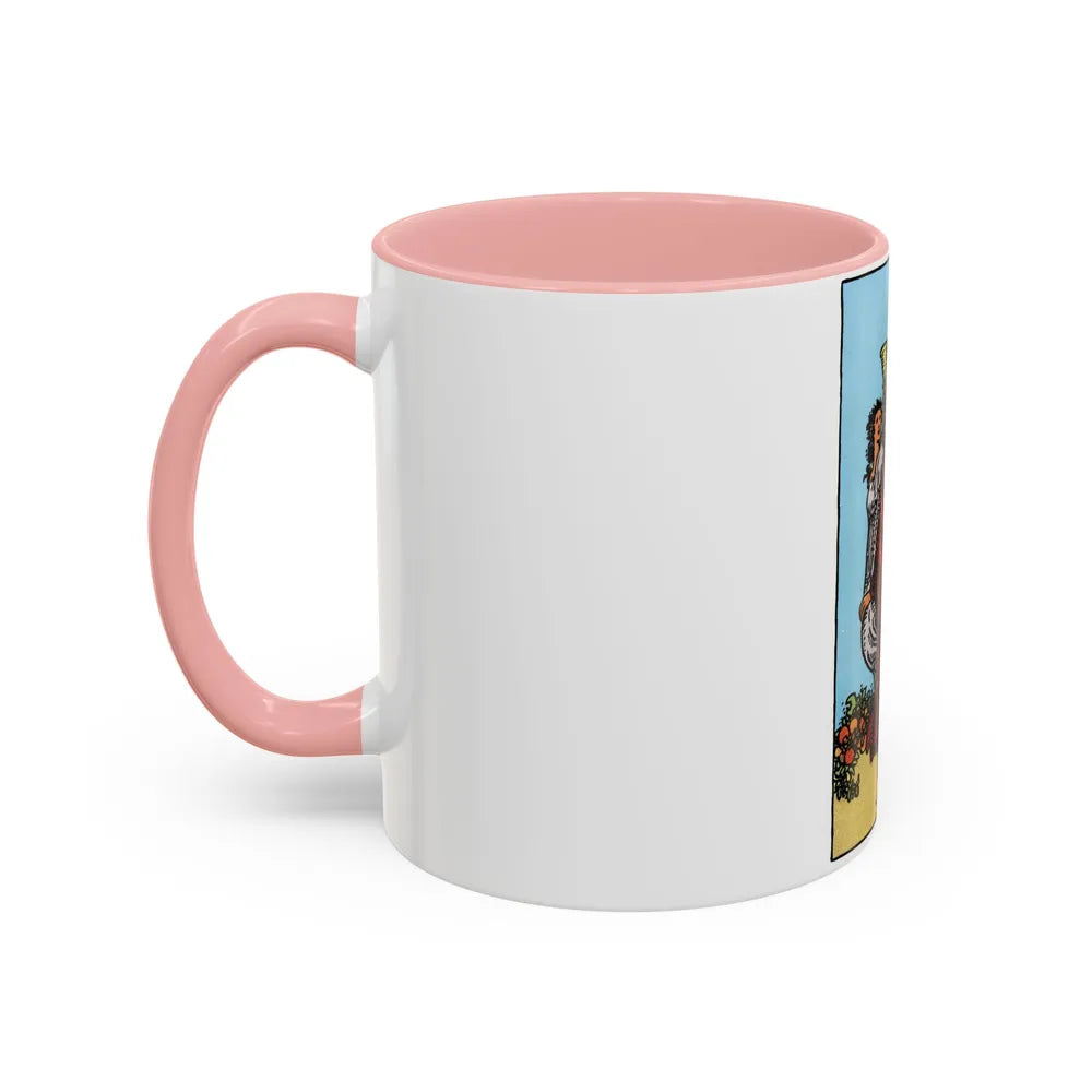 The 3 of Cups (Tarot Card) Accent Coffee Mug-Go Mug Yourself