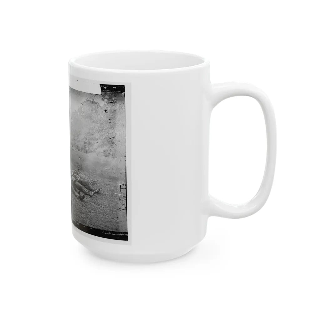 Gettysburg, Pa. Confederate Dead At The Edge Of The Rose Woods, July 5, 1863 (U.S. Civil War) White Coffee Mug-Go Mug Yourself