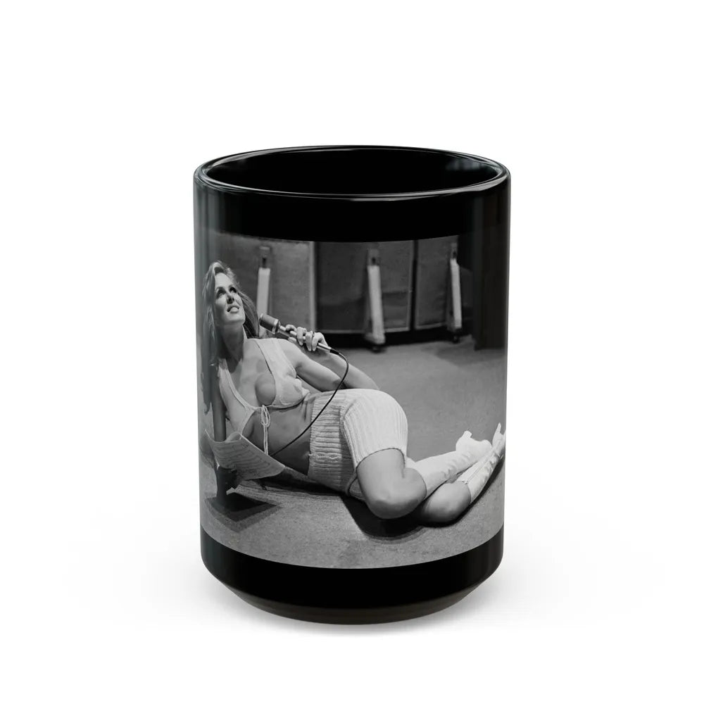 Julie Ege #235 (Vintage Female Icon) Black Coffee Mug-15oz-Go Mug Yourself