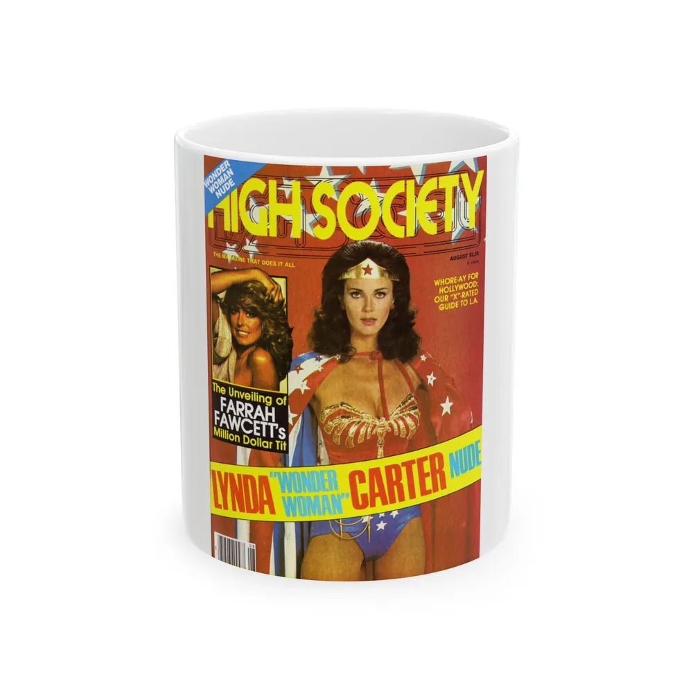 Lynda Carter #189 - Mag. Cover (Vintage Female Icon) White Coffee Mug-11oz-Go Mug Yourself