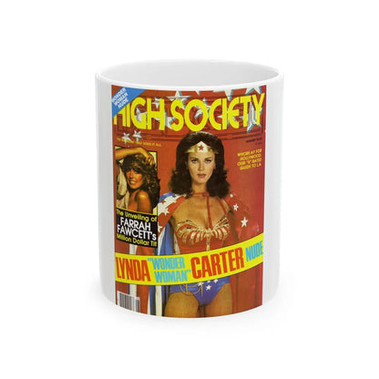 Lynda Carter #189 - Mag. Cover (Vintage Female Icon) White Coffee Mug-11oz-Go Mug Yourself