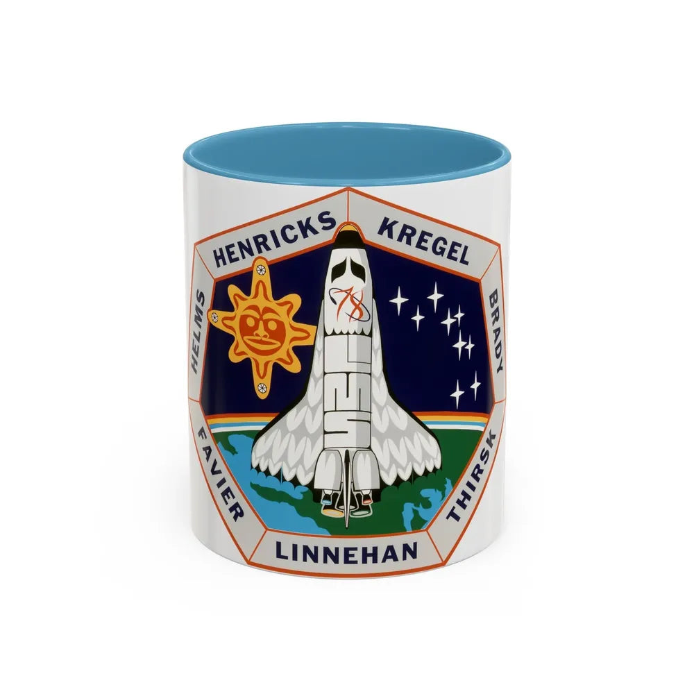 STS 78 (NASA) Accent Coffee Mug-11oz-Light Blue-Go Mug Yourself