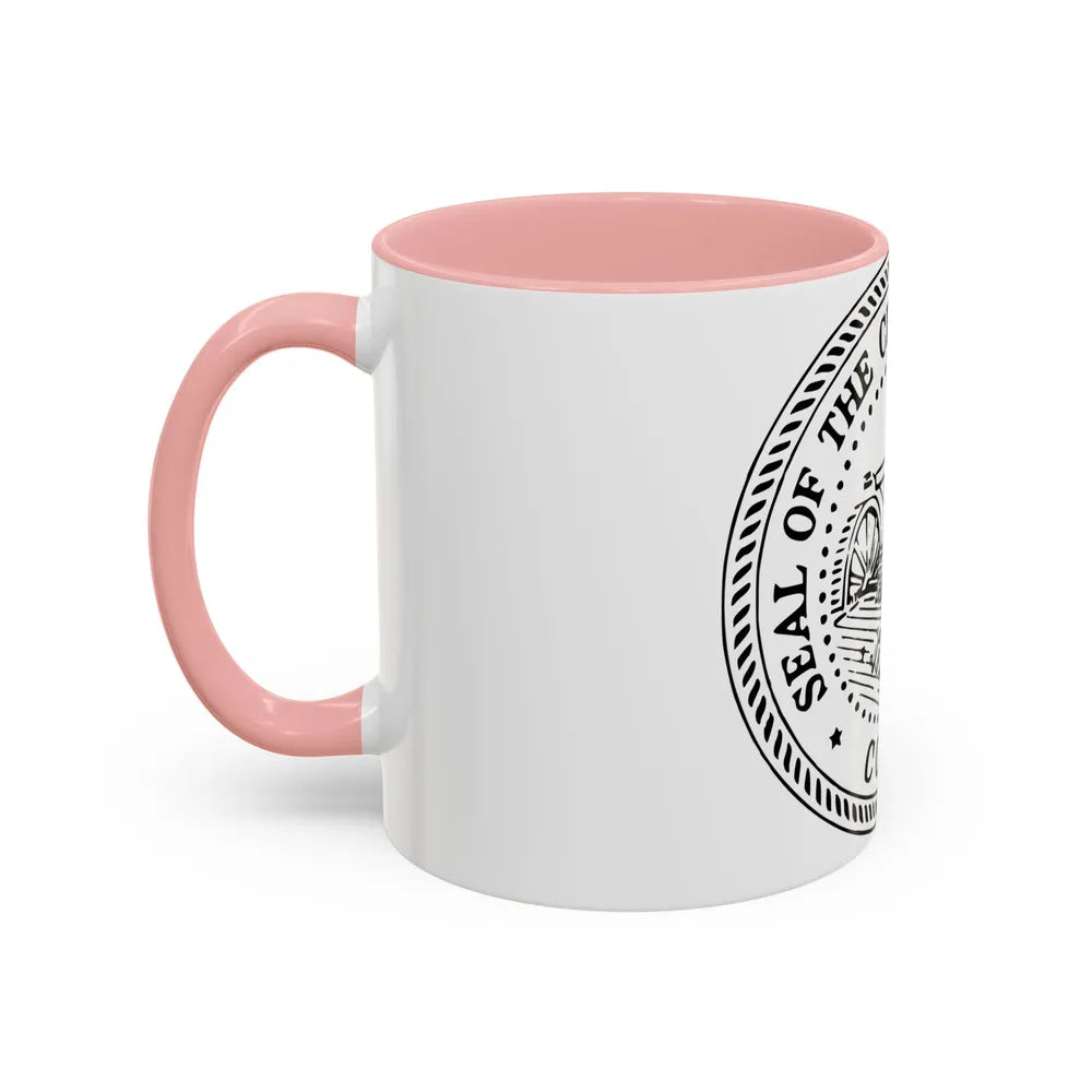 Seal of Waterbury Connecticut - Accent Coffee Mug-Go Mug Yourself