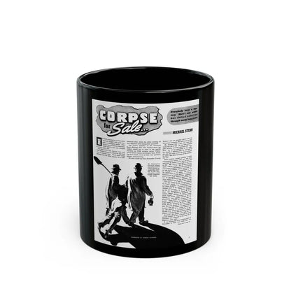 Corpse for Sale, Male Home Companion, October 1942 - Black Coffee Mug-11oz-Go Mug Yourself