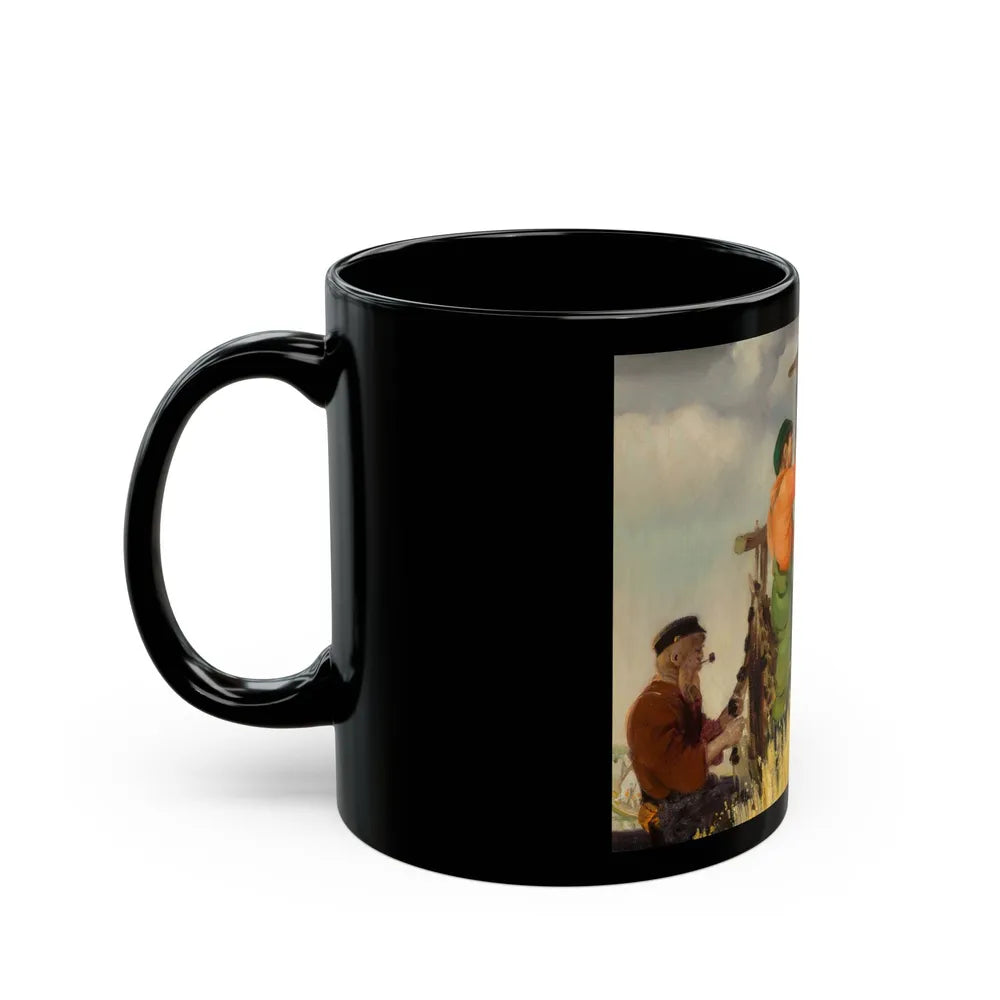 Drying Nets, Mont Saint Pierre - Black Coffee Mug-Go Mug Yourself