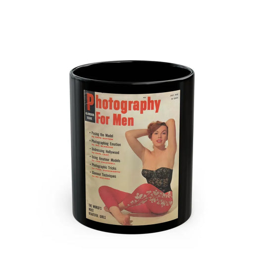 Dawn Richard #76 - Dawn in Color on Photography For Men - Glamour Issue Mag. July '58 Cover (Vintage Female Icon) Black Coffee Mug-11oz-Go Mug Yourself