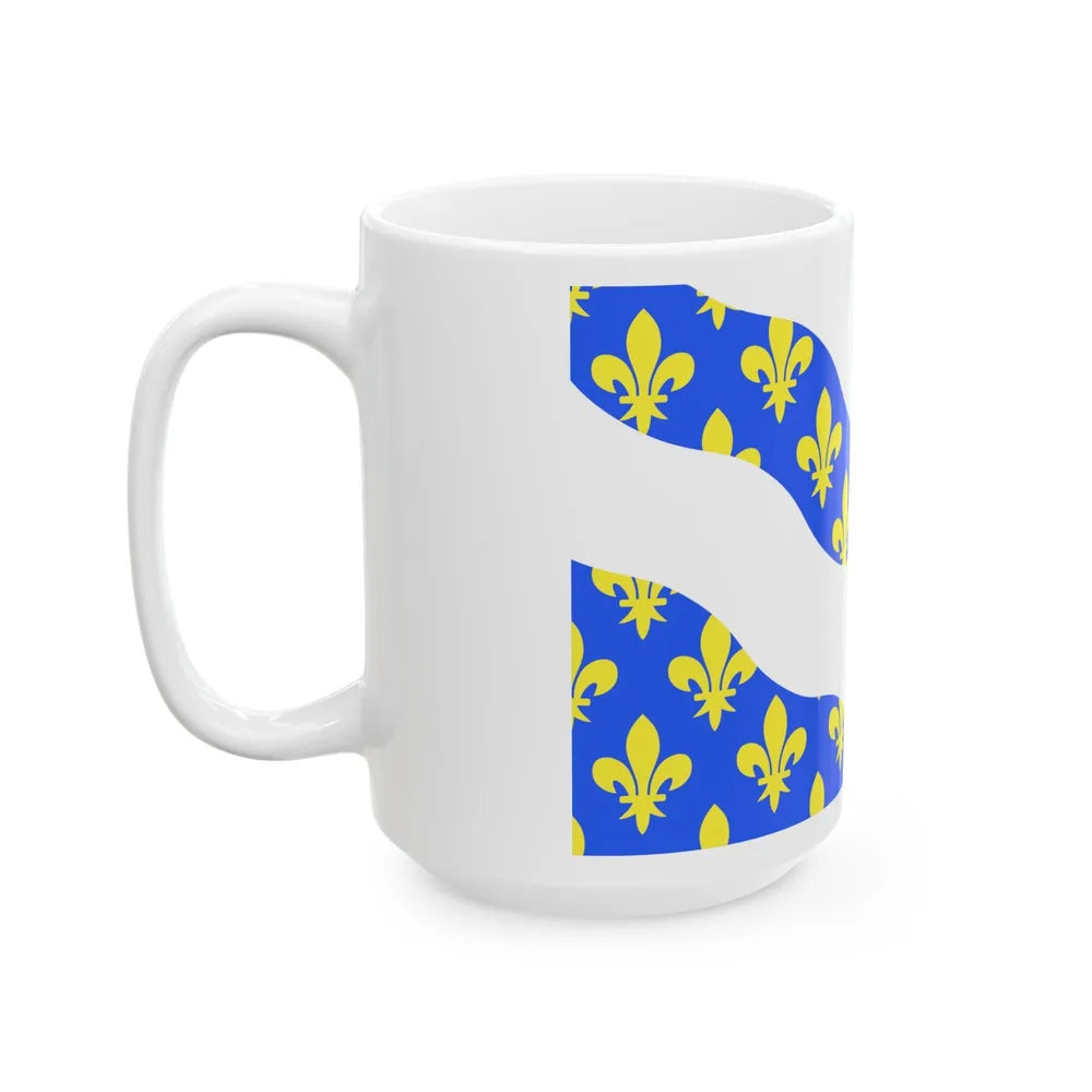 Flag of Yvelines France - White Coffee Mug-Go Mug Yourself