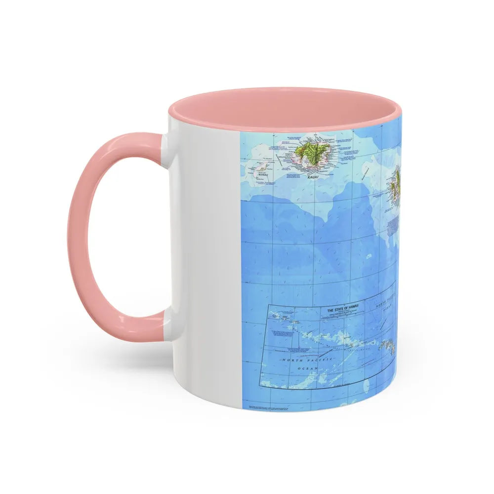 USA - Hawaii (1976) (Map) Accent Coffee Mug-Go Mug Yourself