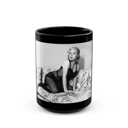 Jeanne Carmen #92 1 (Vintage Female Icon) Black Coffee Mug-15oz-Go Mug Yourself