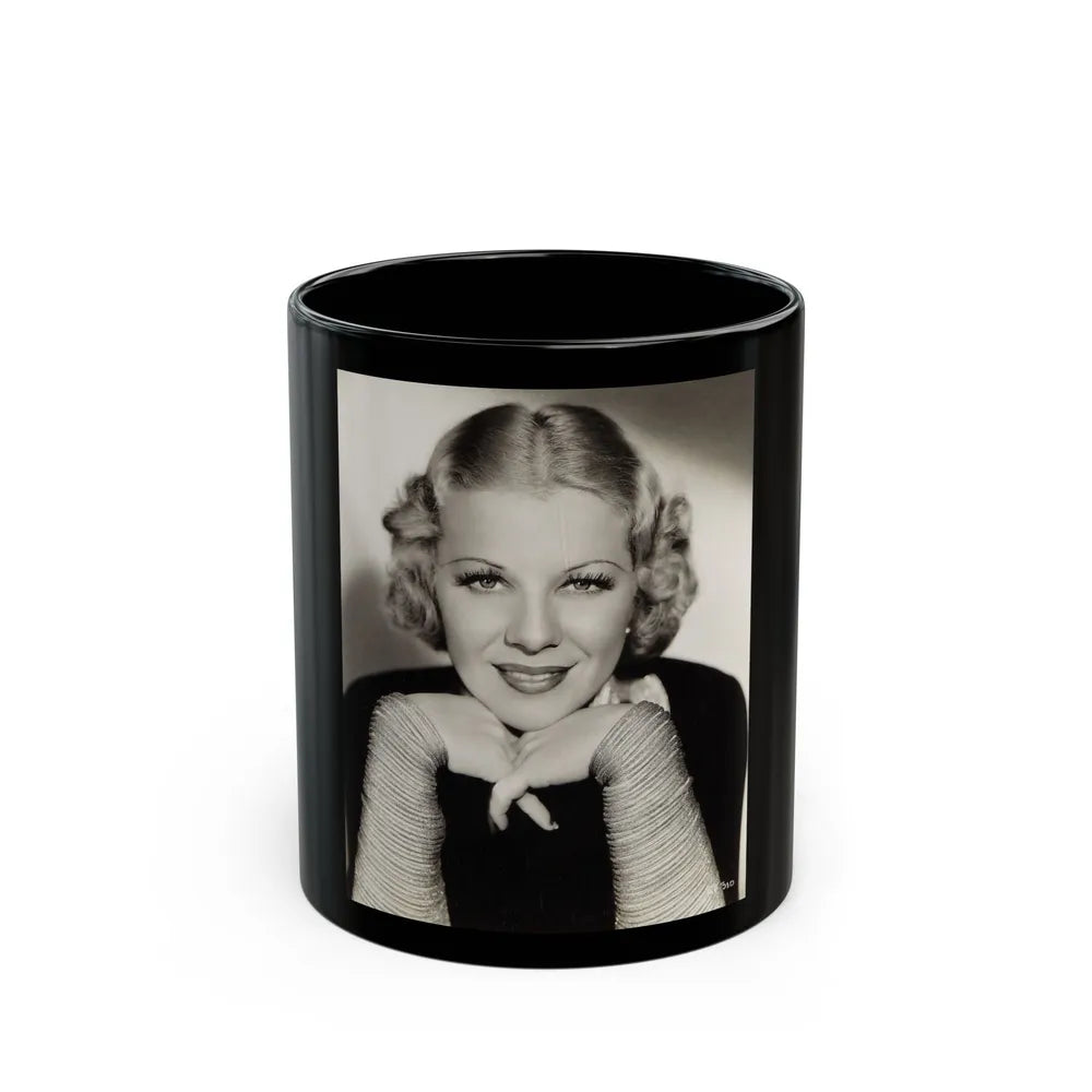 Glenda Farrell #32 (Vintage Female Icon) Black Coffee Mug-11oz-Go Mug Yourself