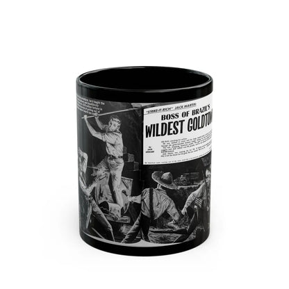 Boss of Brazil's Wildest Goldtown, For Men Only, June 1965 - Black Coffee Mug-11oz-Go Mug Yourself