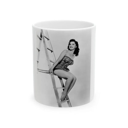 Debra Paget #377 2 (Vintage Female Icon) White Coffee Mug-11oz-Go Mug Yourself