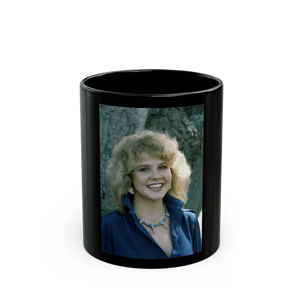 Linda Blair #347 (Vintage Female Icon) Black Coffee Mug-11oz-Go Mug Yourself