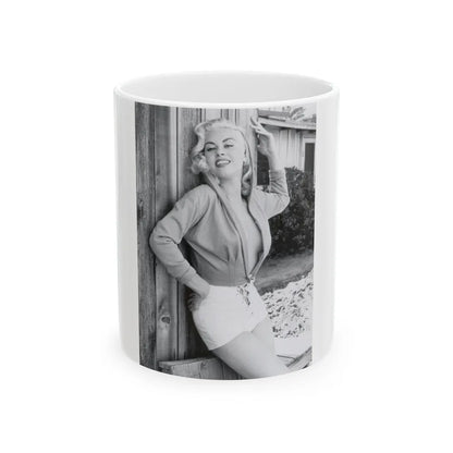 Jeanne Carmen #132 (Vintage Female Icon) White Coffee Mug-11oz-Go Mug Yourself