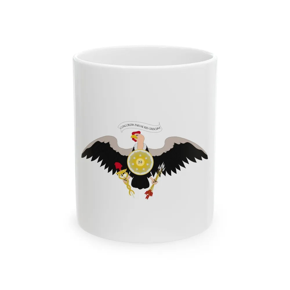 Coat of arms of Venezuela (1812) - White Coffee Mug-11oz-Go Mug Yourself