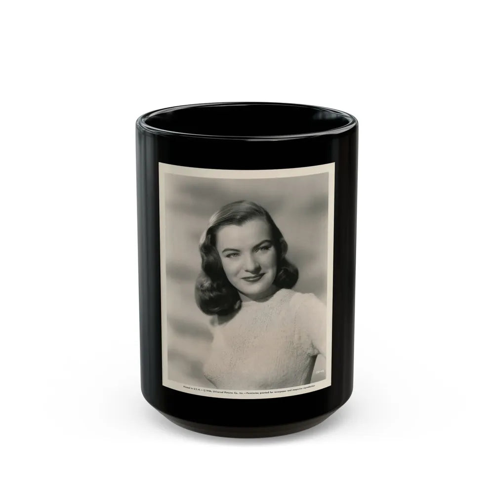 Ella Raines #183 (Vintage Female Icon) Black Coffee Mug-15oz-Go Mug Yourself