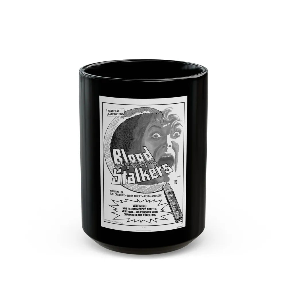 BLOOD STALKERS (THE NIGHT DANIEL DIED) 1976 Movie Poster - Black Coffee Mug-15oz-Go Mug Yourself