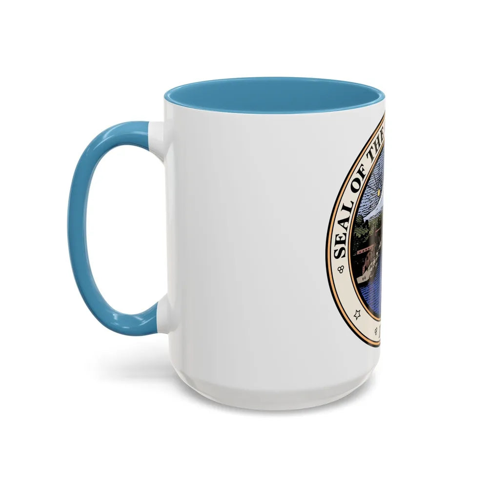 Seal of Tacoma WA - Accent Coffee Mug-Go Mug Yourself